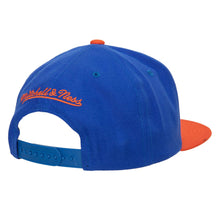 Load image into Gallery viewer, New York Knicks Mitchell & Ness NBA 2 Tone 2.0 Snapback Cap Hat Royal Blue Crown Orange Visor Team Color Logo
