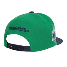 Load image into Gallery viewer, Dallas Mavericks Mitchell & Ness NBA Team Insider Snapback Cap Hat Green Crown Navy Blue Visor Team Color Logo
