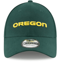 Load image into Gallery viewer, Oregon Ducks New Era NCAA 9FORTY 940 Adjustable Cap Hat Green Crown/Visor Yellow Block Logo