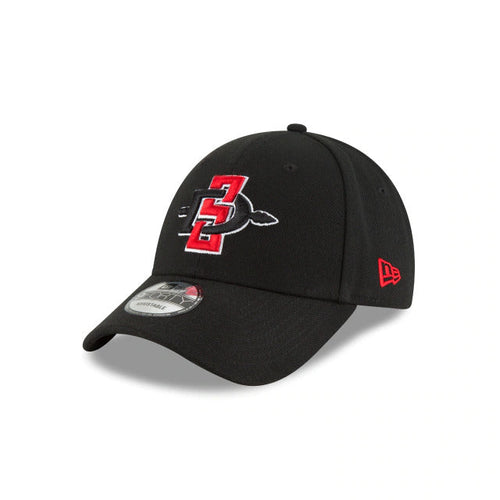 San Diego State Aztecs New Era College 9FORTY 940 Adjustable Cap Hat Black Crown/Visor Team Color Logo