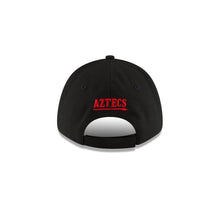 Load image into Gallery viewer, San Diego State Aztecs New Era College 9FORTY 940 Adjustable Cap Hat Black Crown/Visor Team Color Logo