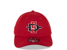 Load image into Gallery viewer, San Diego State Aztecs New Era 9FORTY 940 Adjustable Cap Hat Red Crown/Visor Team Color Logo