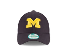 Load image into Gallery viewer, Michigan Wolverines New Era NCAA 9FORTY 940 Adjustable Cap Hat Navy Crown/Visor Team Color Logo