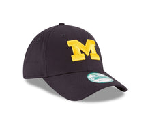 Load image into Gallery viewer, Michigan Wolverines New Era NCAA 9FORTY 940 Adjustable Cap Hat Navy Crown/Visor Team Color Logo