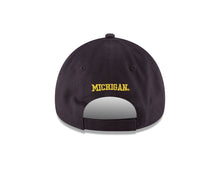 Load image into Gallery viewer, Michigan Wolverines New Era NCAA 9FORTY 940 Adjustable Cap Hat Navy Crown/Visor Team Color Logo