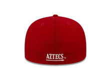 Load image into Gallery viewer, San Diego State Aztecs New Era College 59FIFTY 5950 Fitted Cap Hat Red Crown/Visor Team Color Logo