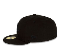 Load image into Gallery viewer, San Diego State Aztecs New Era College 59FIFTY 5950 Fitted Cap Hat Black Crown/Visor Black Logo (All Black/Black On Black)