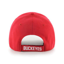 Load image into Gallery viewer, Ohio State Buckeyes '47 Brand NCAA MVP Adjustable Cap Hat Red Crown/Visor Team Color Logo