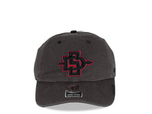 Load image into Gallery viewer, San Diego State Aztecs '47 College Ice Clean Up Adjustable Cap Hat Dark Gray Crown/Visor Black/Red Logo