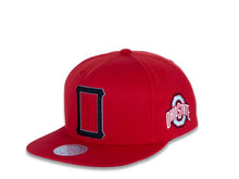 Load image into Gallery viewer, Ohio State Buckeyes Mitchell & Ness NCAA Snapback Cap Hat Red Crown/Visor Black/White Logo