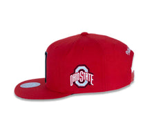 Load image into Gallery viewer, Ohio State Buckeyes Mitchell & Ness NCAA Snapback Cap Hat Red Crown/Visor Black/White Logo
