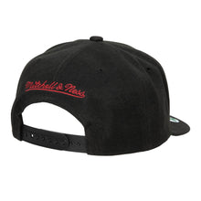 Load image into Gallery viewer, Ohio State Buckeyes Mitchell & Ness NCAA Snapback Cap Hat Black Crown/Visor Team Color Logo (Front Loaded)