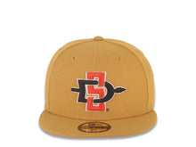 Load image into Gallery viewer, San Diego State Aztecs New Era NCAA 59FIFTY 5950 Fitted Cap Hat Tan Crown/Visor Team Color Logo Gray UV
