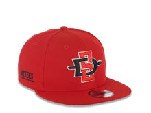 Load image into Gallery viewer, San Diego State Aztecs New Era NCAA 9FIFTY 950 Snapback Cap Hat Red Crown/Visor Team Color Logo Aztecs Side Patch Gray UV