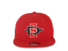 Load image into Gallery viewer, San Diego State Aztecs New Era NCAA 9FIFTY 950 Snapback Cap Hat Red Crown/Visor Team Color Logo Aztecs Side Patch Gray UV