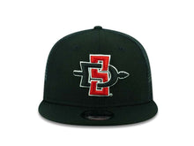 Load image into Gallery viewer, San Diego State Aztecs New Era College 9FIFTY 950 Snapback Cap Hat Mesh Trucker Black Crown/Visor Team Color Logo