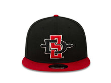 Load image into Gallery viewer, San Diego State Aztecs New Era College 9FIFTY 950 Snapback Cap Hat Black Crown Red Visor Team Color Logo