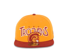 Load image into Gallery viewer, USC Trojans New Era NCAA 59FIFTY 5950 Fitted Cap Hat Yellow Crown Cardinal Visor Team Color Logo