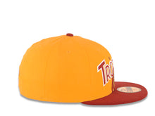 Load image into Gallery viewer, USC Trojans New Era NCAA 59FIFTY 5950 Fitted Cap Hat Yellow Crown Cardinal Visor Team Color Logo
