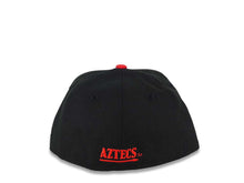 Load image into Gallery viewer, (Youth) San Diego State Aztecs New Era NCAA 59FIFTY 5950 Kid Fitted Cap Hat Black Crown Red Visor Team Color Logo