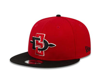 Load image into Gallery viewer, San Diego State Aztecs New Era College 9FIFTY 950 Snapback Cap Hat Red Crown Black Visor Team Color Logo