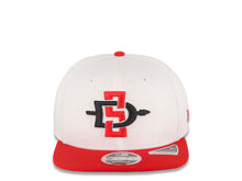 Load image into Gallery viewer, San Diego State Aztecs New Era NCAA 9FIFTY 950 Original Fit Snapback Cap Hat White Crown Red Visor Team Color Logo