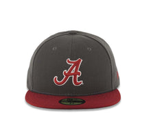 Load image into Gallery viewer, Alabama Crimson Tide New Era NCAA 59FIFTY 5950 Fitted Cap Hat Dark Gray Crown Cardinal Visor Cardinal/White Logo