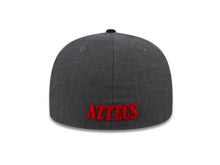 Load image into Gallery viewer, San Diego State Aztecs New Era College 59FIFTY 5950 Fitted Cap Hat Dark Gray Crown Black Visor Team Color Logo