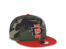 Load image into Gallery viewer, San Diego State Aztecs New Era NCAA 9FIFTY 950 Snapback Cap Hat Camo Crown Red Visor Team Logo