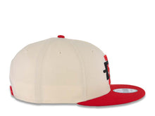 Load image into Gallery viewer, San Diego State Aztecs New Era NCAA 9FIFTY 950 Snapback Cap Hat Cream Crown Red Visor Red/Black/White Team Color Logo 40th Anniversary Side Patch
