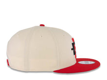 Load image into Gallery viewer, San Diego State Aztecs New Era NCAA 9FIFTY 950 Snapback Cap Hat Cream Crown Red Visor Red/Black/White Team Color Logo 40th Anniversary Side Patch