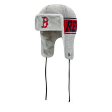 Load image into Gallery viewer, Boston Red Sox New Era MLB Trapper Knit Beanie Gray/Red/Navy Team Color Logo