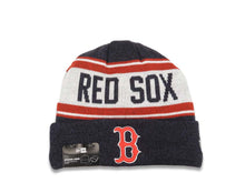 Load image into Gallery viewer, Boston Red Sox New Era MLB Cuffed Stated A4 Knit Beanie Hat Black Crown/Cuff Team Color "B" Logo