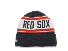Load image into Gallery viewer, Boston Red Sox New Era MLB Cuffed Stated A4 Knit Beanie Hat Black Crown/Cuff Team Color "B" Logo
