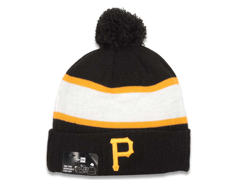 Pittsburgh Pirates New Era MLB Cuffed Pom Knit Pride Hat Black