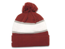 Load image into Gallery viewer, Philadelphia Phillies New Era MLB Cuffed Pom Knit Pride Hat Red/White/Gray Crown/Visor Team Color Logo