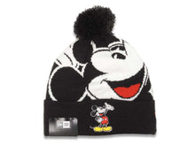 Load image into Gallery viewer, Mickey Mouse New Era Logo Whiz Cuffed Knit Beanie Hat Black/White/Red Crown/Visor Team Color Logo
