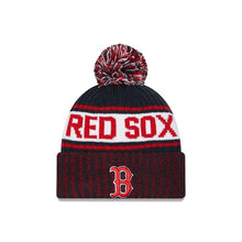 Load image into Gallery viewer, Boston Red Sox New Era MLB Cuffed Pom Knit Beanie Navy/White/Red Team Color (Knitmarl)