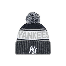 Load image into Gallery viewer, New York Yankees New Era MLB Cuffed Pom Knit Beanie Navy/White/Gray Team Color (Knitmarl)