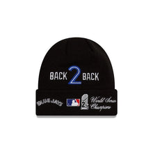 Load image into Gallery viewer, Toronto Blue Jays New Era MLB Cuffed Knit Beanie Black Team Color Logo (World Series Champions)