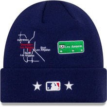 Load image into Gallery viewer, Los Angeles Dodgers New Era MLB Cuff Knit Hat Team Color Royal Crown/Cuff White Logo 1988 World Series City Transit