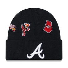 Load image into Gallery viewer, Atlanta Braves New Era MLB Cuffed Knit Beanie Hat Navy Blue Crown/Visor Team Color Logo (Identity)