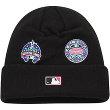 Load image into Gallery viewer, Houston Astros New Era MLB Cuffed Knit Beanie Hat Black Crown/Visor Multi-Color Logo With Multiple Patches (Polar Lights)