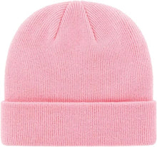 Load image into Gallery viewer, New York Yankees '47 Brand MLB Cuffed Knit Beanie Hat Pink Crown/Visor White Logo