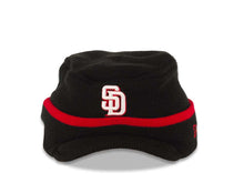 Load image into Gallery viewer, San Diego Padres New Era MLB Knit Beanie With Visor Black/Red Crown/Visor White/Red Logo (Riley Round)