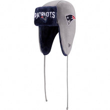 Load image into Gallery viewer, New England Patriots New Era NFL Trapper Knit Gray/Navy Blue Crown/Visor Team Color Logo
