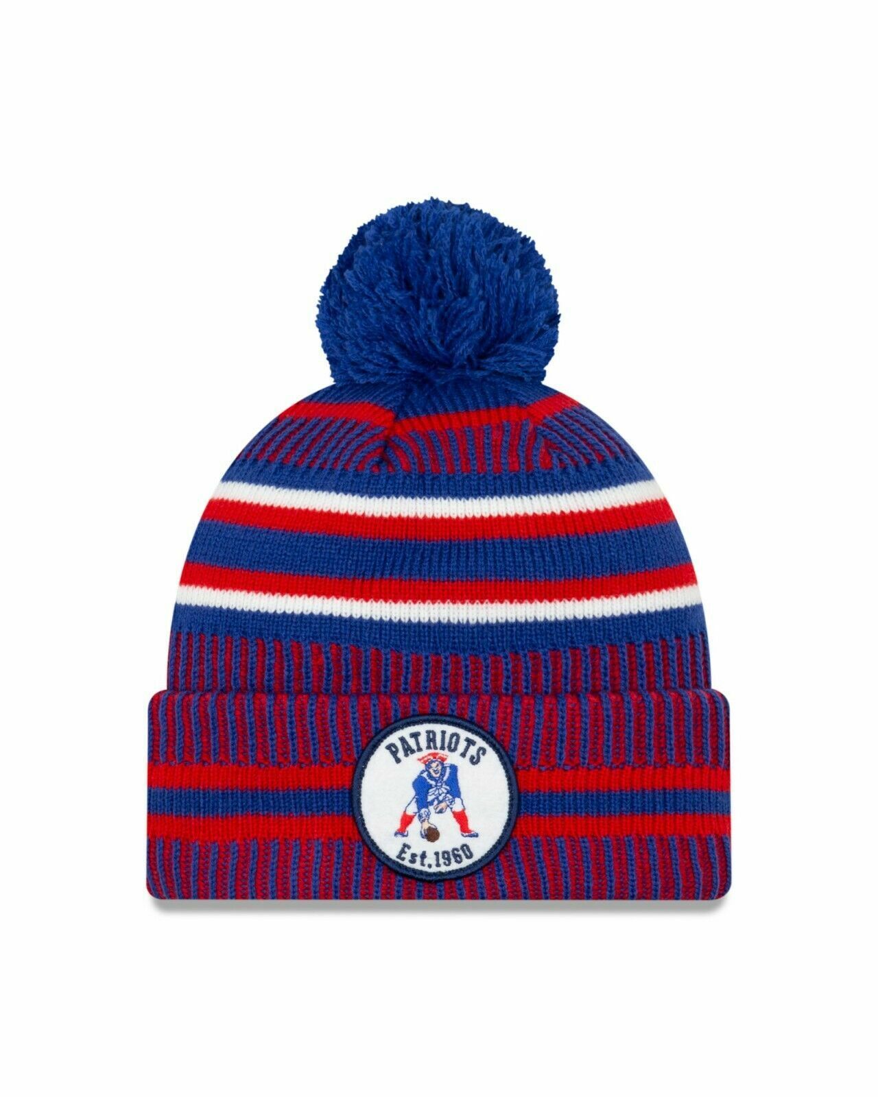 New England Patriots New Era NFL Cuffed Pom Knit Beanie Hat 