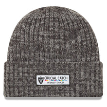 Load image into Gallery viewer, Oakland Raiders New Era NFL Cuffed Knit Beanie Hat Dark Gray/Gray Crown/Visor Team Color Logo (Crucial Catch Intercept Cancer))