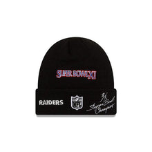 Load image into Gallery viewer, Las Vegas Raiders New Era NFL Cuffed Knit Beanie Black Team Color Logo (Super Bowl Champions)