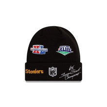 Load image into Gallery viewer, Pittsburgh Steelers New Era NFL Cuffed Knit Beanie Black Team Color Logo (Super Bowl Champions)